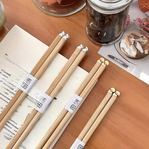 【Yuanjin Bamboo Wood】Chopsticks with Cats and Dogs Growing on Them (Copyright Product, Be Mindful of Industry Norms)