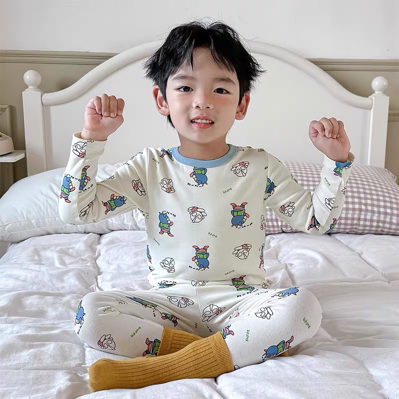 [Personalizado] Ropa de otoño de algodón con cremallera para niños, traje de pantalones largos, ropa interior deshuesada de algodón puro, tesoro para hombres, pijamas para niñas, servicio a domicilio