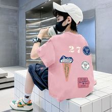 网红炸街童装男童短袖t恤棉质夏季新款儿童宝宝半袖上衣中小童