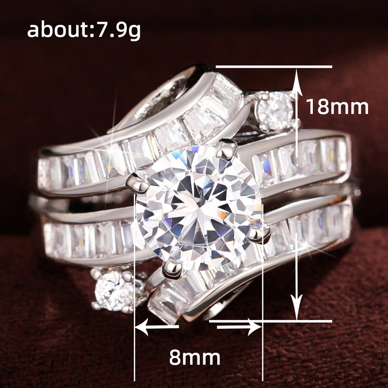 Anello squisito da donna design curvo personalizzato_voghion.com