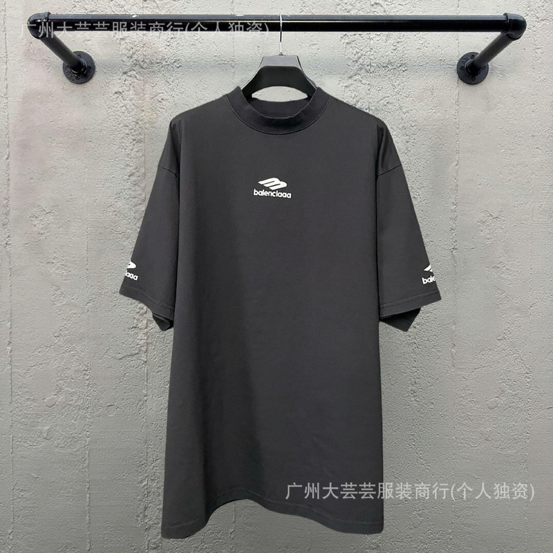 B's Correct Version of Paris New Ski Series 3m Standard Short-Sleeved T-Shirt for Men and Women Os Loose Short-Sleeved T-Shirt