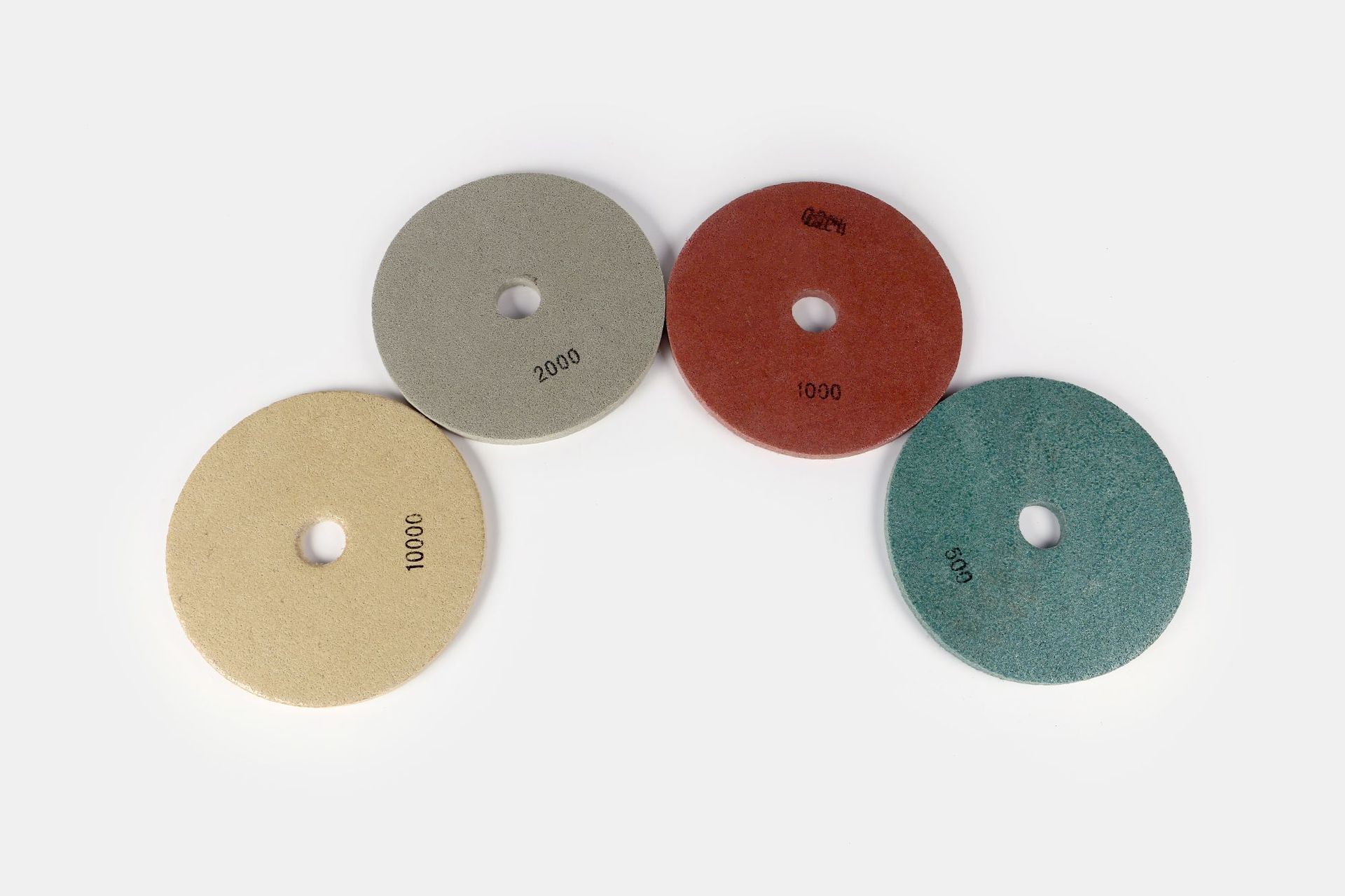 4寸石材海绵抛大理石较软石材平面抛光弹性水磨片纤维人造石磨片