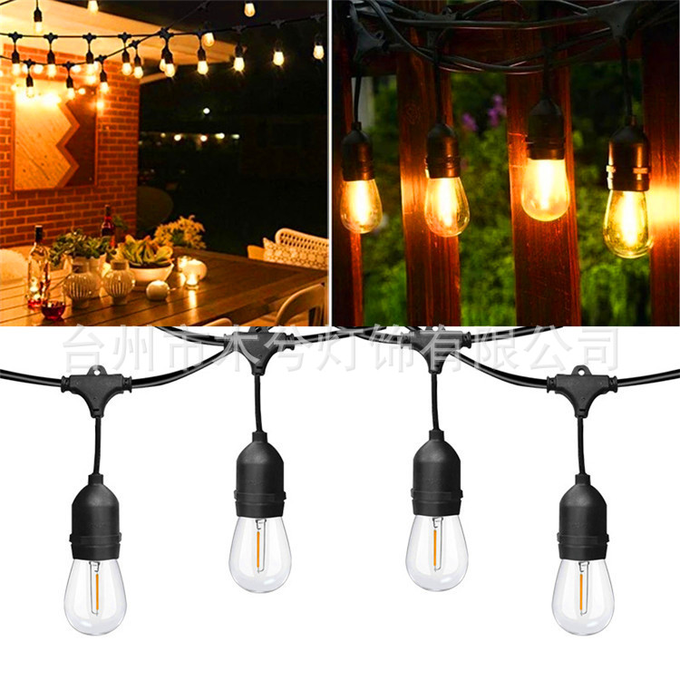 Edison vintage tungsteno E27 bombilla de filamento led color S14 3V24V110V 220VPC2200K