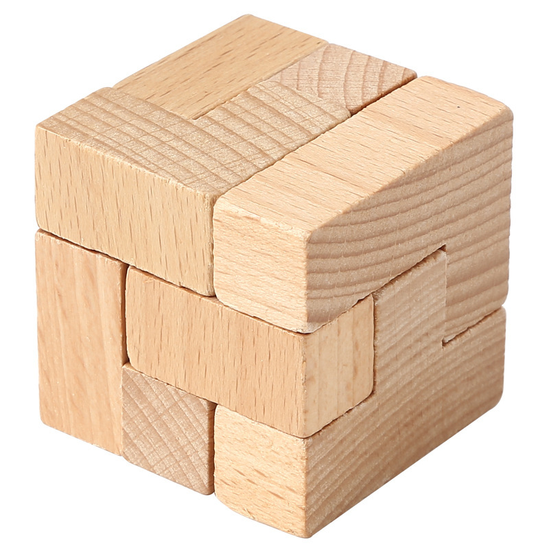 Soma Cube Beech Seven Cube Children's Educational Toy Puzzle Game Building Blocks 3D Puzzle Rubik's Cube