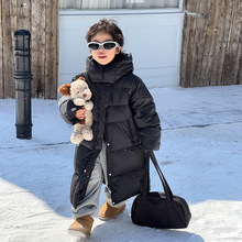 童装男童加厚羽绒服2025冬季新款儿童长款外套大童秋冬白鸭绒衣服