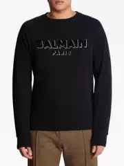 Balmain 25 Autumn and Winter New Unisex Round Neck Sweatshirt Loose Printed Long-Sleeved Top