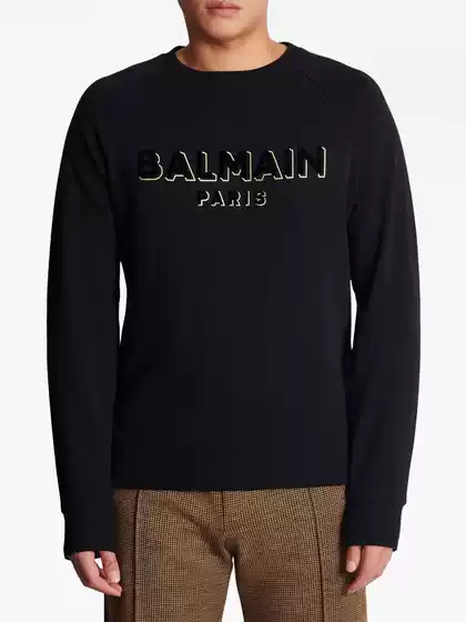 Balmain 25 Autumn and Winter New Unisex Round Neck Sweatshirt Loose Printed Long-Sleeved Top