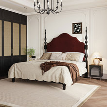 歌思宝法式复古床榉木双人床美式实木床1.51.8米主卧白蜡木法式床