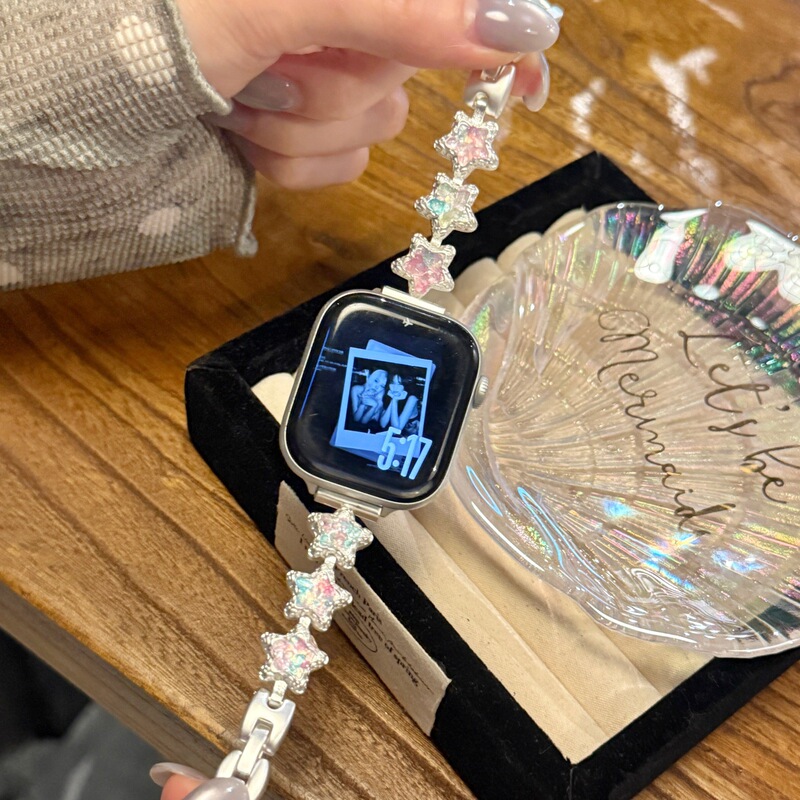 Crushed Stone Metal Sparkling Diamond Watch Strap Suitable for Applewatchs11 Watch Iwatch9 Apple 8Se Xiaomi10Pro Crushed Stone Metal Sparkling Diamond Watch Strap Suitable for Applewatchs11 Watch Iwatch9 Apple 8Se Xiaomi10Pro