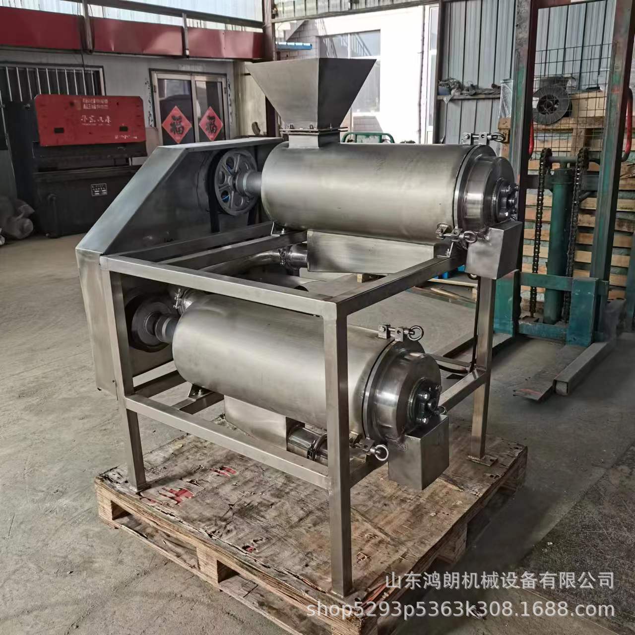 苹果压榨榨汁设备自动果蔬压榨脱水机橄榄果压榨机脱汁机