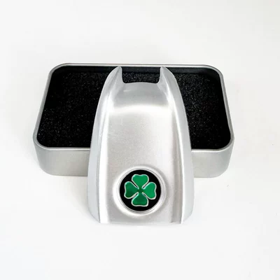 Giulia Modified Original Car Key: Car logo - four-leaf-clover-silver-back-cover