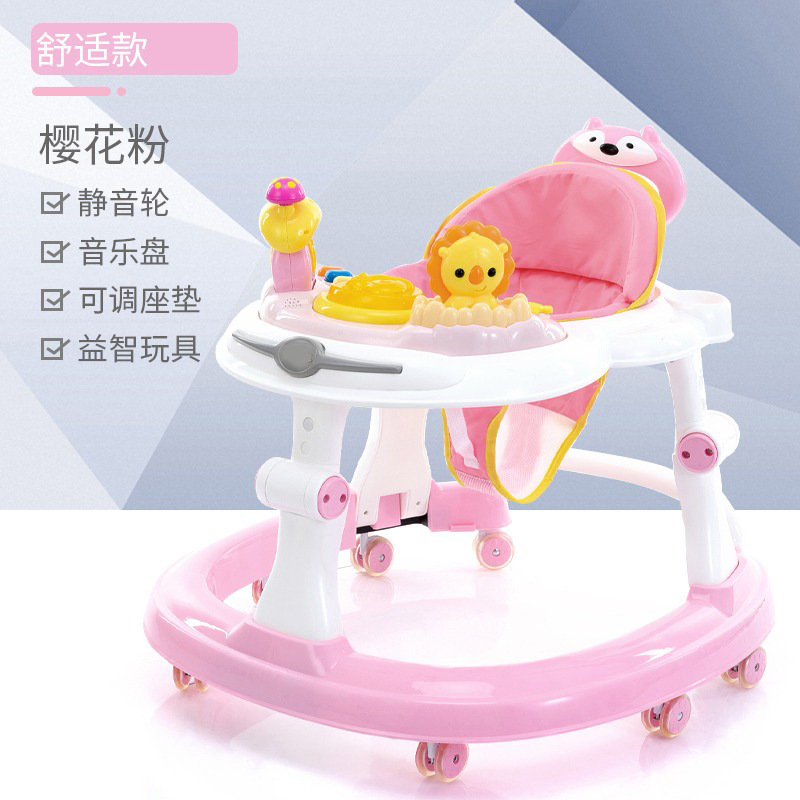 Baby Walker anti-o-pierna multifuncional resistente a la caída anti-Flip niña niño bebé ayuda para caminar carro portátil en forma de U image 12