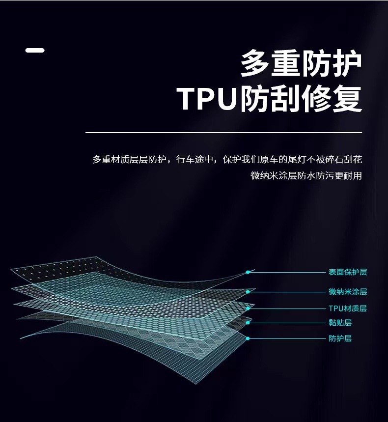 Applicable to Audi special Q3 blackened headlight film Q5/Q7 headlight film light control color change TPU tail light film color change HD