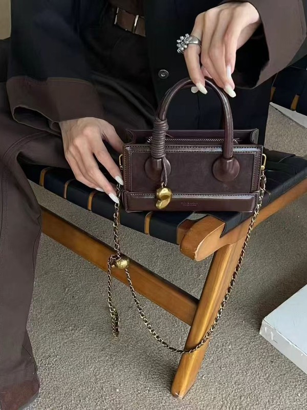 真皮迷你复古豹纹手提小包女2025秋冬新款链条精致时尚单肩斜挎包|undefined