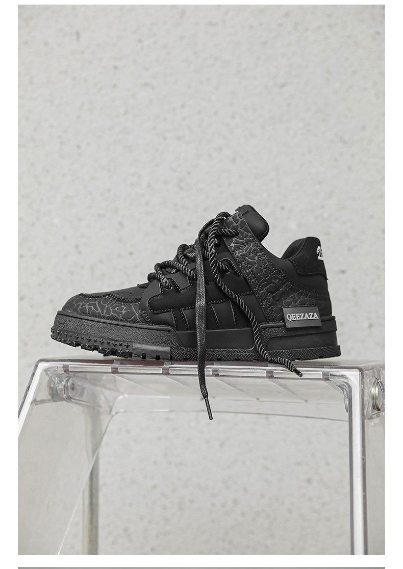 6109 male 6110 female plum blossom board 36-44 niche couple style high street American black samurai bread shoes_voghion.com