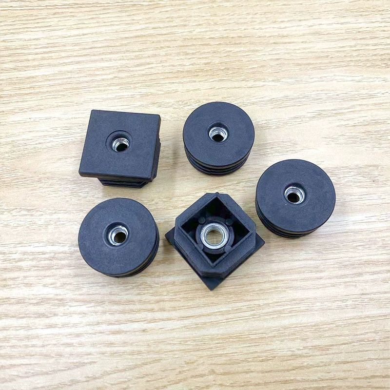 40M8 square nut, plug -in pipe can adjust the foot cushion square tube can adjust the bottom foot manufacturer wholesale