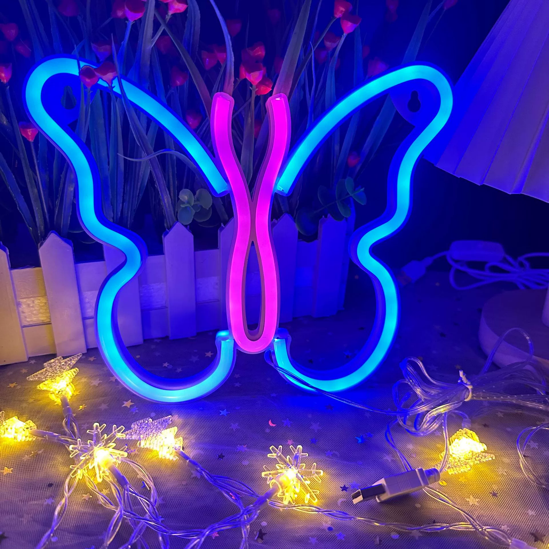 Луна-планета с неоном LED неоновая лампа, декоративный ночник, батарея 3В, разные размеры