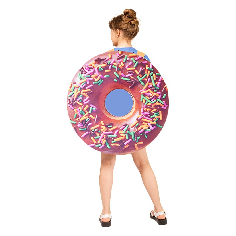 De Halloween de Los Niños los hombres y las mujeres divertido juego rol donut Impresión digital traje COSPLAY ropa rendimiento