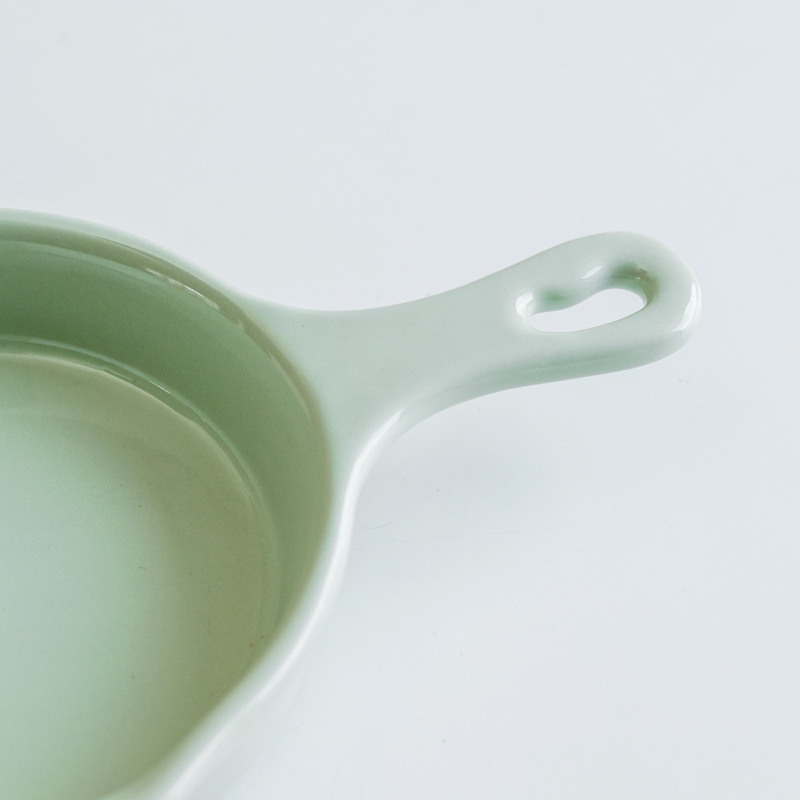 Cerámica nórdica simple con mango para hornear platos de desayuno platos caseros snack platos de ensalada