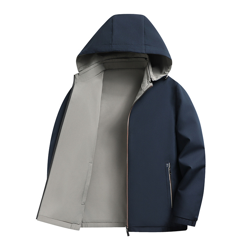 Chaqueta de doble cara Chaqueta de negocios de primavera y otoño de comercio exterior para hombres Las blusas casuales para jóvenes y de mediana edad se pueden quitar en nombre de AliExpress