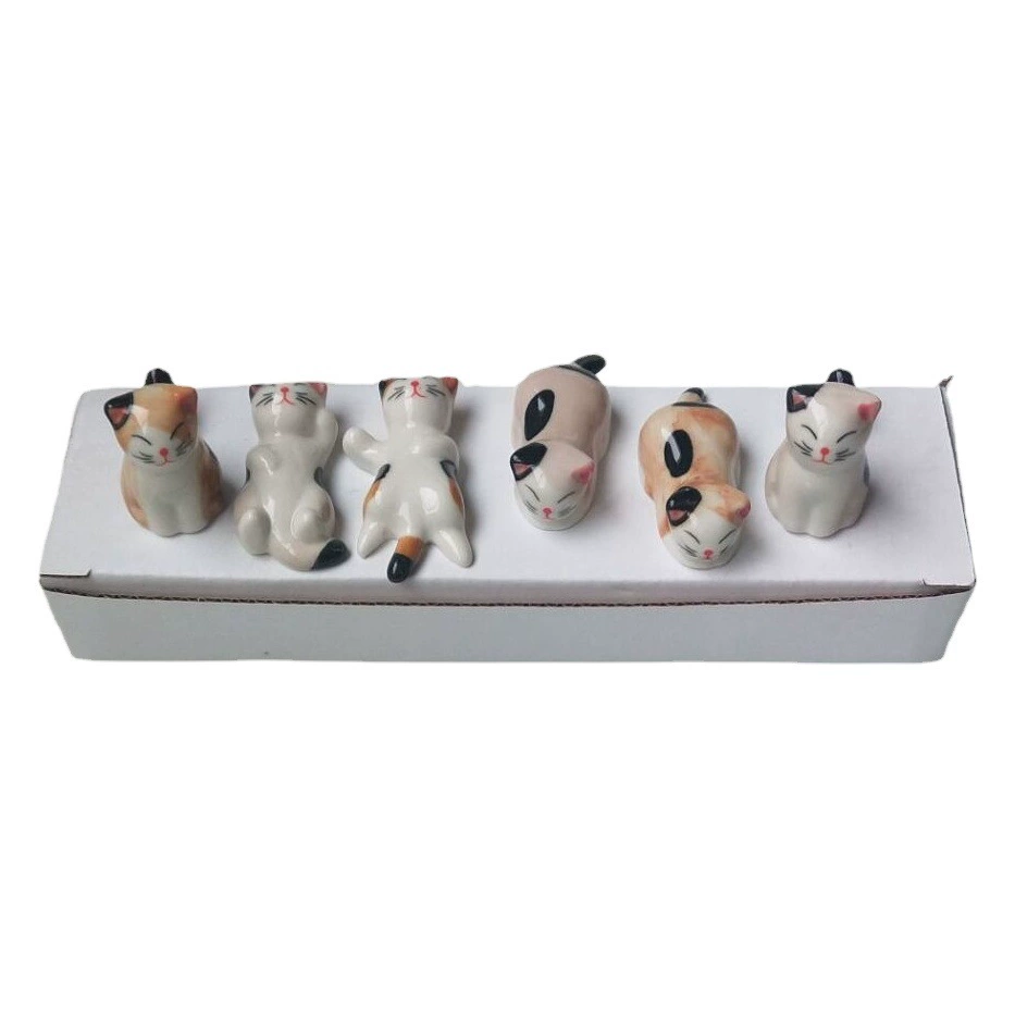 Котенок керамический держатель для палочек керамический подарок домашняя кухня ресторан костюм котенка 205