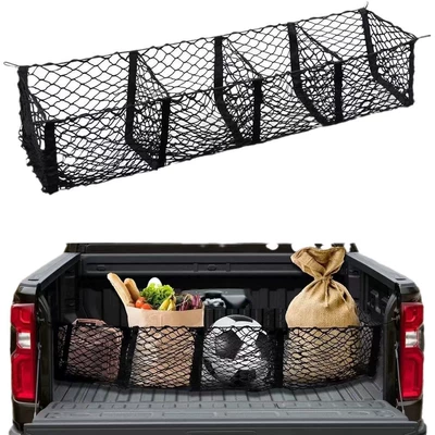 Vehicle Trunk Four-Basket Luggage Mesh, Car storage bag/box