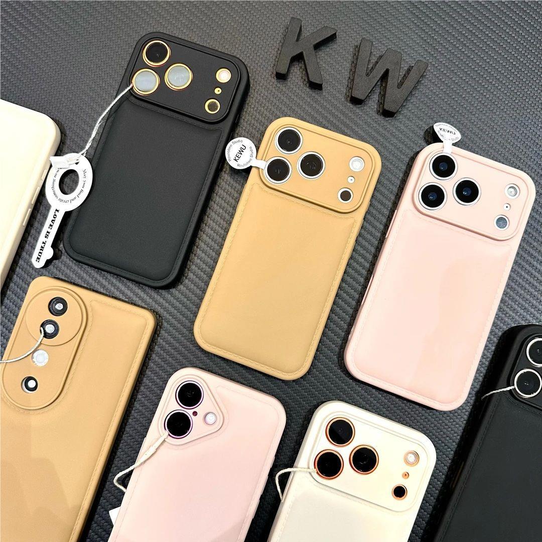 气垫纯色适用苹果16pro手机壳14新款iphone15promax卡通13个性17