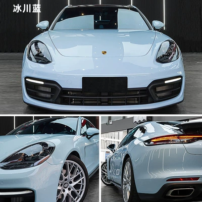 Auto Color Change Film: Gray Super Bright Liquid Silver Iceberry - pet-glacier-blue-bentley-double-layer-restoration-152m-17m-white-label-flawless