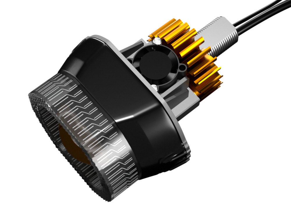 New cross-border model 3inch motorcycle headlight with fan, demon eye front light, angel eye, and colorful aperture