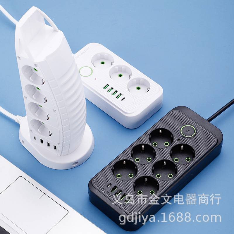 外贸出口外销欧式欧规欧标欧洲二圆F06U帆船形状立式多功能插座