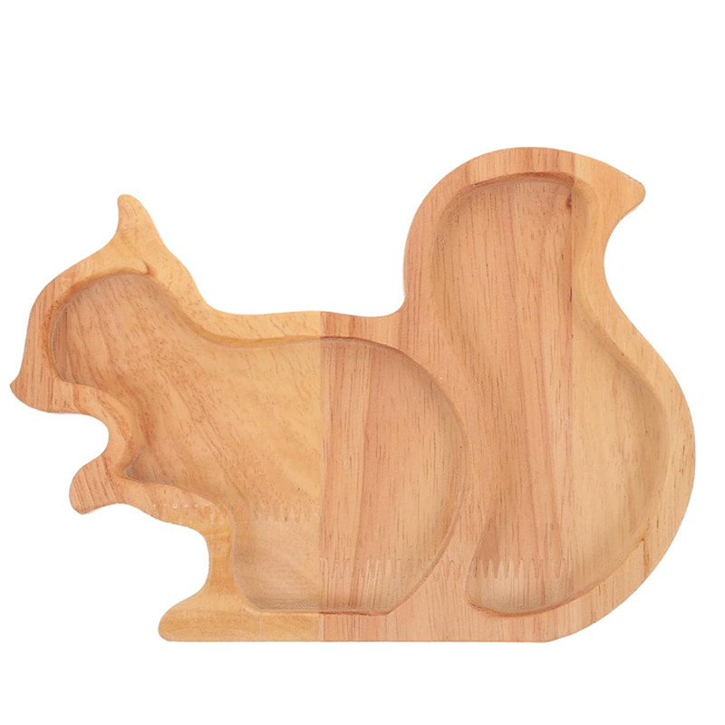 Animal series wooden snack tray 动物松鼠木质家居坚果蛋糕托盘
