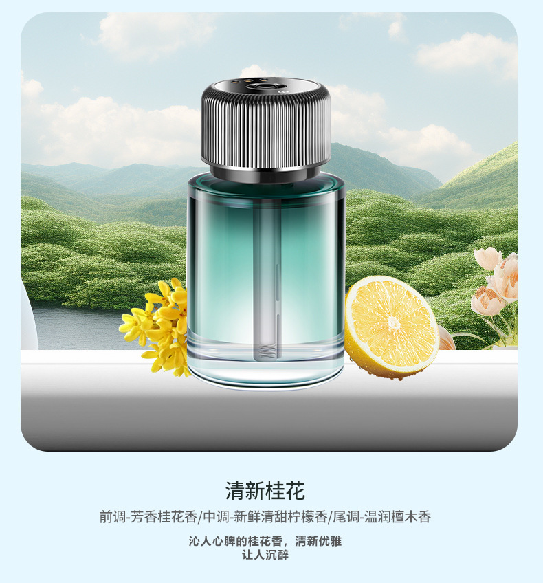 Car Aromatherapy Perfume Starry Sky Lamp Car Start and Stop Car Interior Supplies Car Light Fragrance High-End Car Fragrance