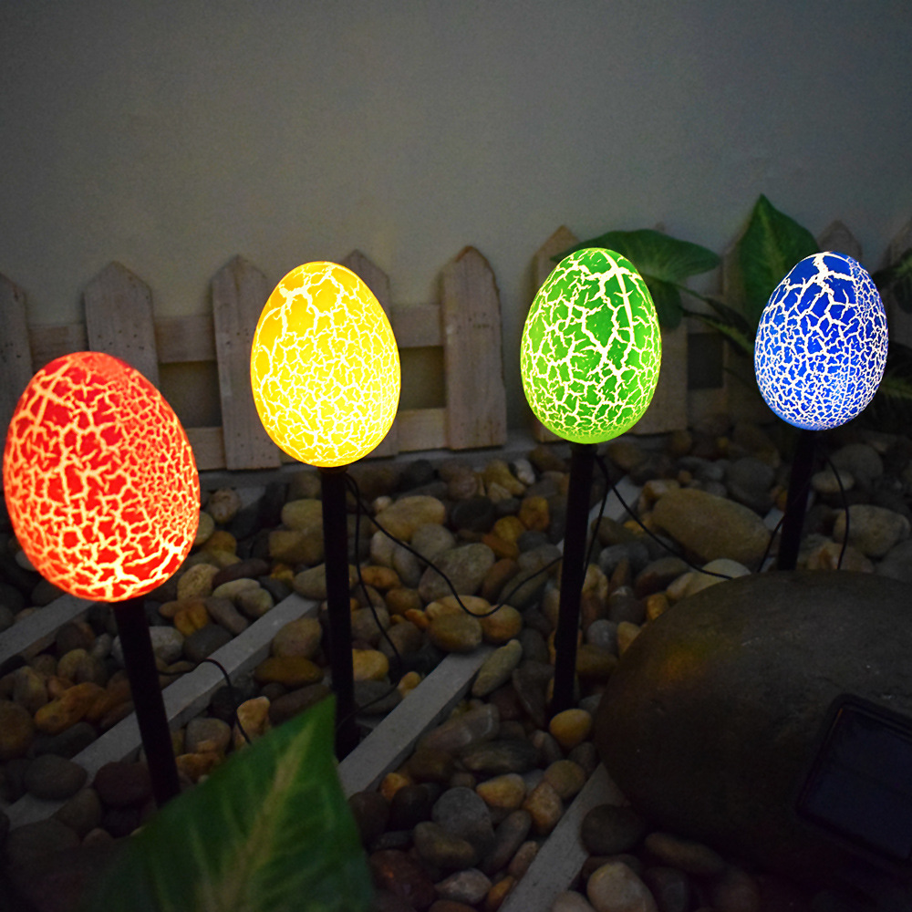Al Aire Libre solar huevo de Pascua impermeable paisaje jardín decoración linterna jardín diseño tierra enchufe noche Luz
