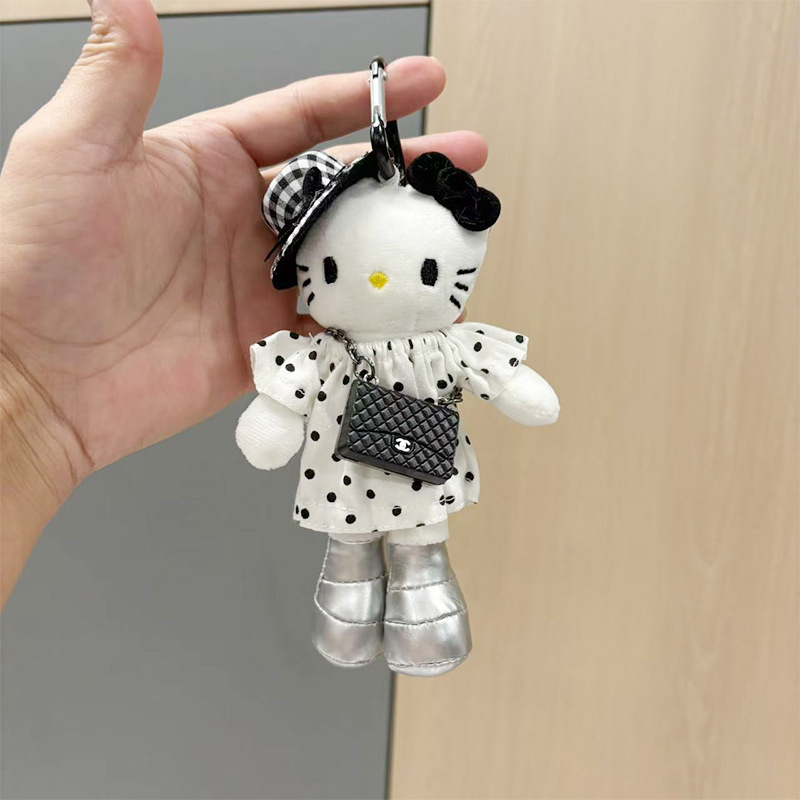 亚马逊长腿kitty毛绒玩偶挂件KT娃娃公仔挂饰情侣背包钥匙扣配饰|undefined