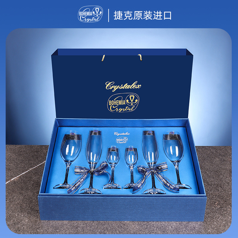 Regalos prácticos para clientes de cristal de vino rojo de importación checa caja de regalo set de copa de vino de alta calidad regalos de negocios personalizados image 8
