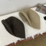 韩国秋冬卷边咖色水桶帽