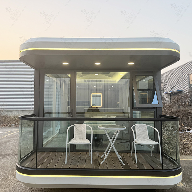 Lubangzhu casa prefabricada comercial punto escénico casa móvil al aire libre sala de té café casa móvil contenedor habitación