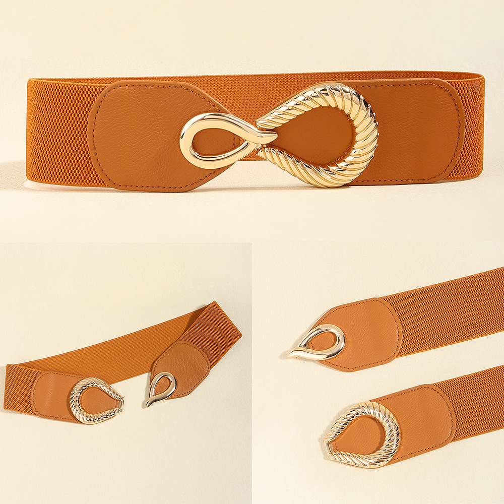 84g Weight Belt Classification 1 Piece Quantity Holiday, Selfie Occasion Pu Leather, Alloy Material Geometric Pattern Women's Gender Plating Design Basic Style Basic Geometric Pu Leather Alloy Plating Women's Leather Belts 2