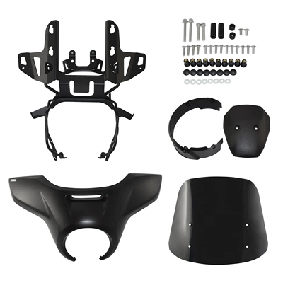Suitable for Honda CM1100 Rebel CMX1100 modified pig hood spoiler hood headlight shade windshield (Motorcycle front windshield) - matt-black-headlight-shade-smoked-black-windshield