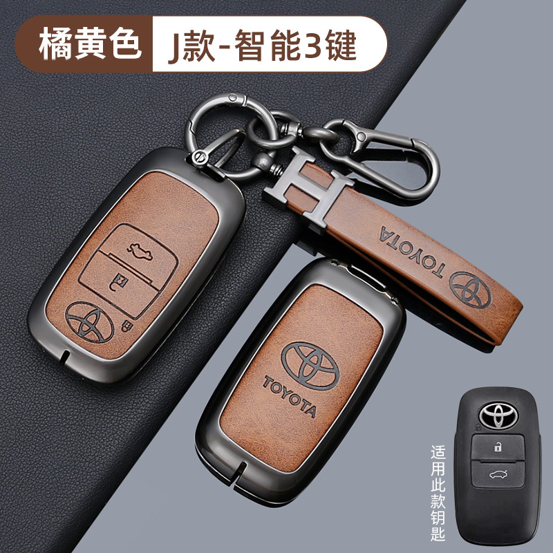 토요타 J 모델 3버튼 오렌지 + H 가죽 로프 + 말굽 버클