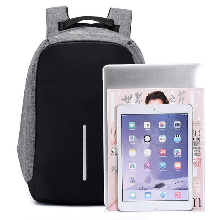 Mochila de negocios multifuncional de gran capacidad, casual, unisex, con puerto USB para carga, ideal para viajes al aire libre.