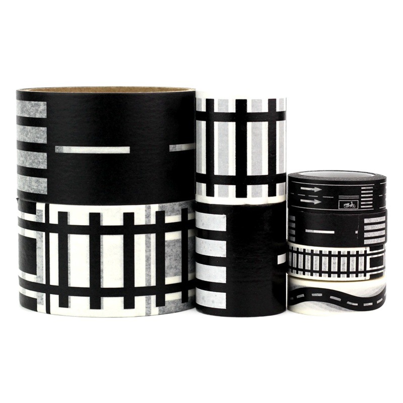 子供道路テープDIY交通道路紙テープ鉄道高速玩具シール駐車場景クロスボーダー貨物