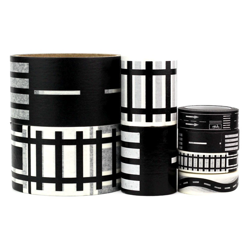 Детская дорожная лента DIY дорожное движение дорожная бумажная лента железнодорожная высокоскоростная игрушка наклейка для парковки вид трансграничного груза