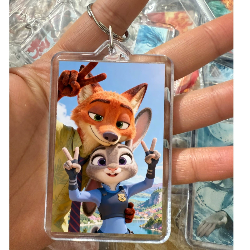 Аcrylic keychain, photo, creative backpack handmade, pendant, DIY