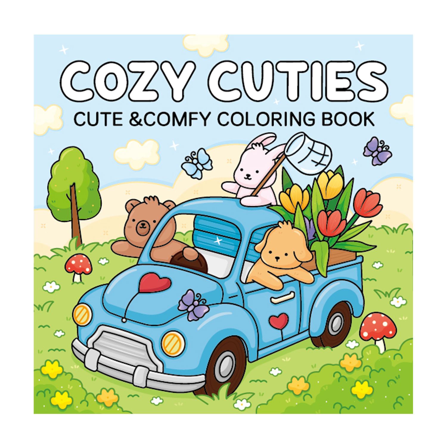 跨境新品涂色书COZY CUTIES可爱舒适画画本涂鸦绘画水彩涂色本