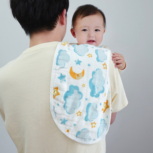 Children's gauze eating bib for new born, breast pads