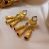 120#Silver needle inlaid diamond square pearl geometry