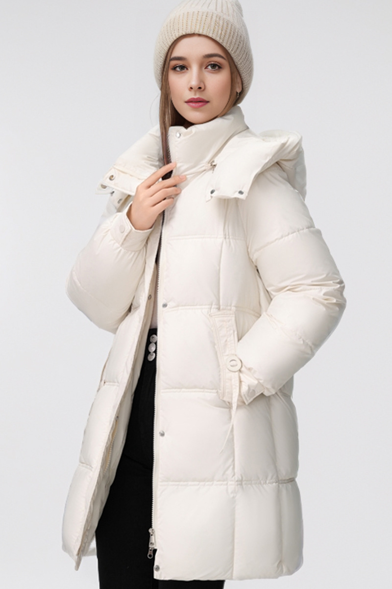 Abbigliamento da donna Giacca calda giacca di cotone per donna di media lunghezza 2024 nuova giacca invernale con cappuccio di alta qualità e ampia_voghion.com