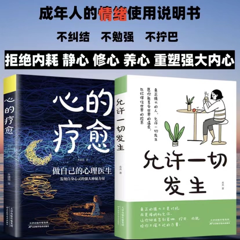 允许一切发生拒绝内耗静心修心灵疗愈类书籍成年人情绪使用说明书