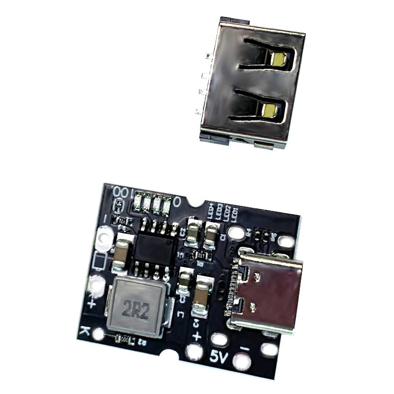 高精度5V2A充放电一体模块 Type-C输入 兼容4.2V/4.35V锂电池